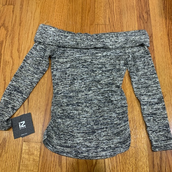 Iz Byer Tops - Off the Shoulder Fancy Glitter Top